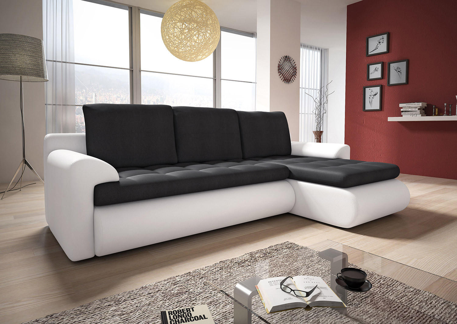 ECKSOFA Santi, Seite: Rechts - Grau, Holz/Textil (226/152cm) - Sofnet