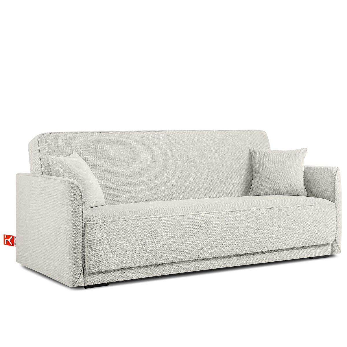 EINZELSOFA LIRIS, 3 Personen, Creme - Creme, Holz/Holzwerkstoff (208/91/98cm) - KONSIMO®