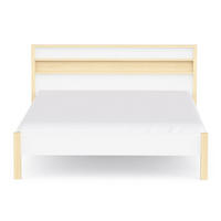 BETT in Weiß und Eiche Dekor 171,9/207,3/95 cm - Weiß, Holzwerkstoff (200/160cm) - Calicosy