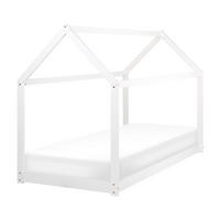 KINDER-HAUSBETT Weiß 90-200 cm Tosse - Weiß, Holz (90/200cm) - Beliani