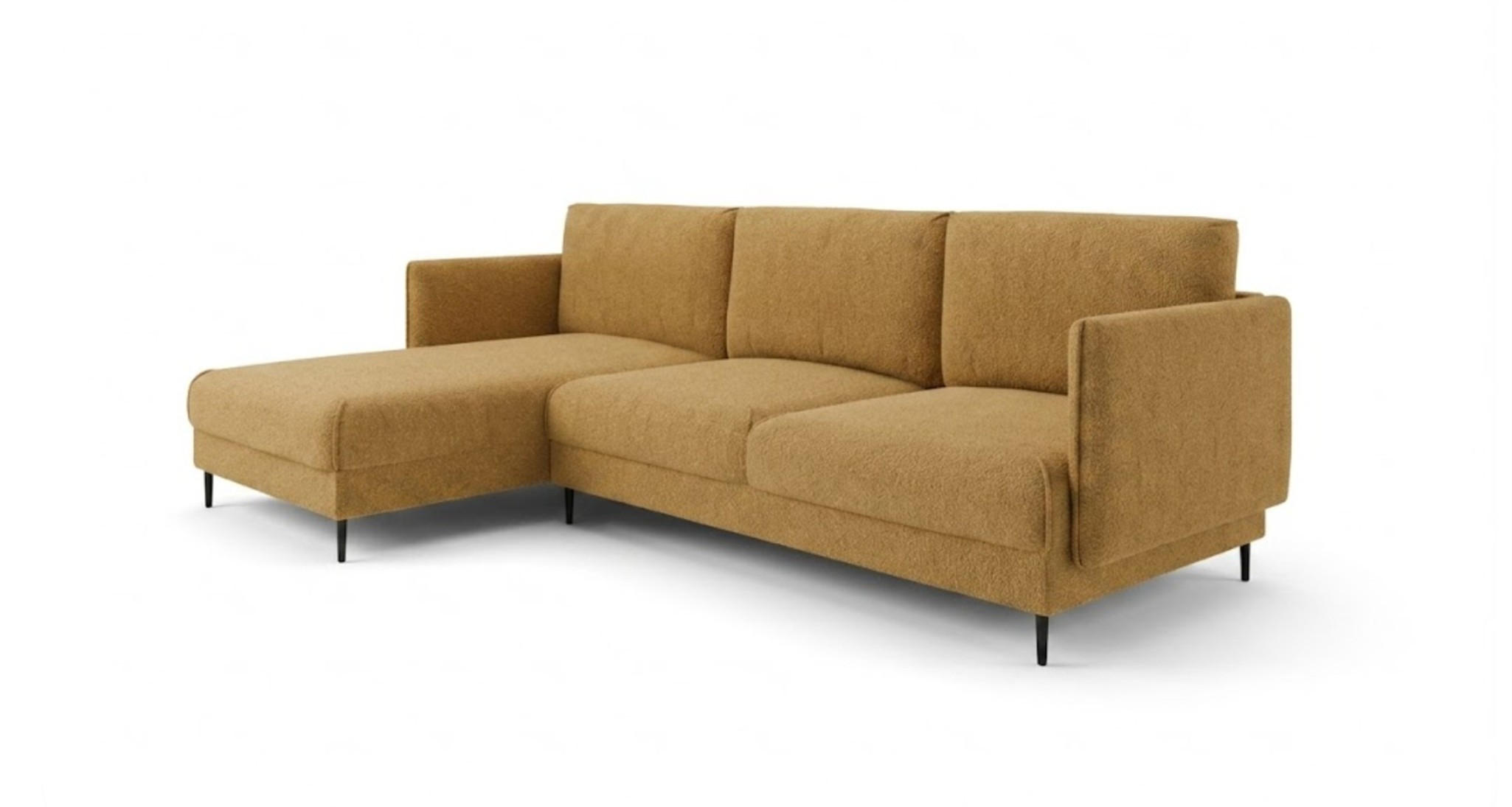 ECKSOFA Helmer In Stoff Baloo - Hellbraun, Holzwerkstoff/Textil (164/293cm) - Fun Möbel