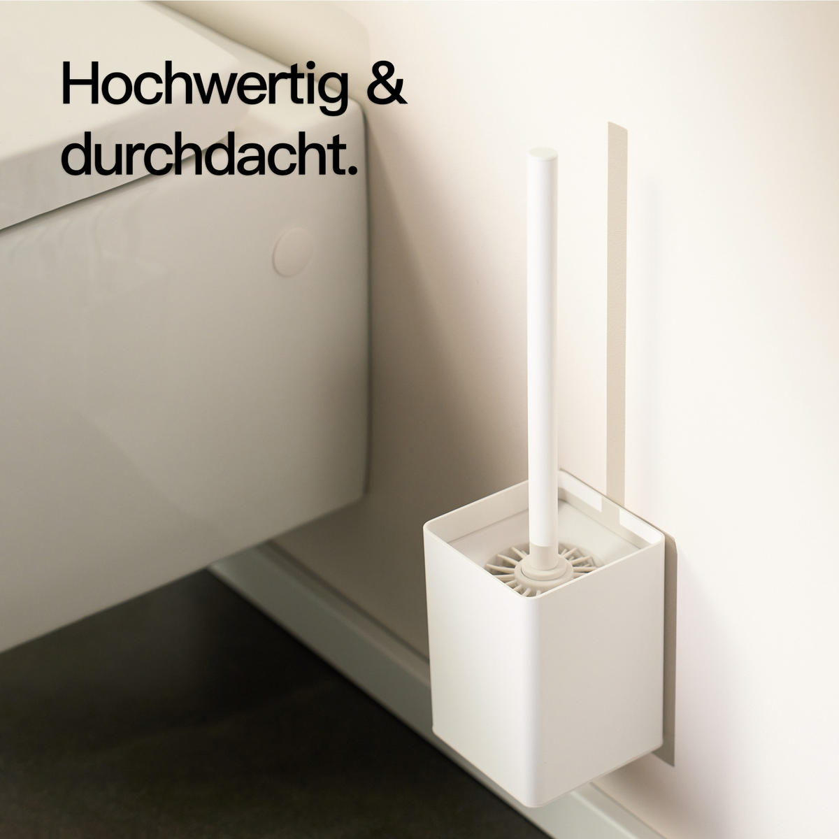 TOILETTENBÜRSTE OHNE BOHREN - Weiß, Metall (10/37/10cm)