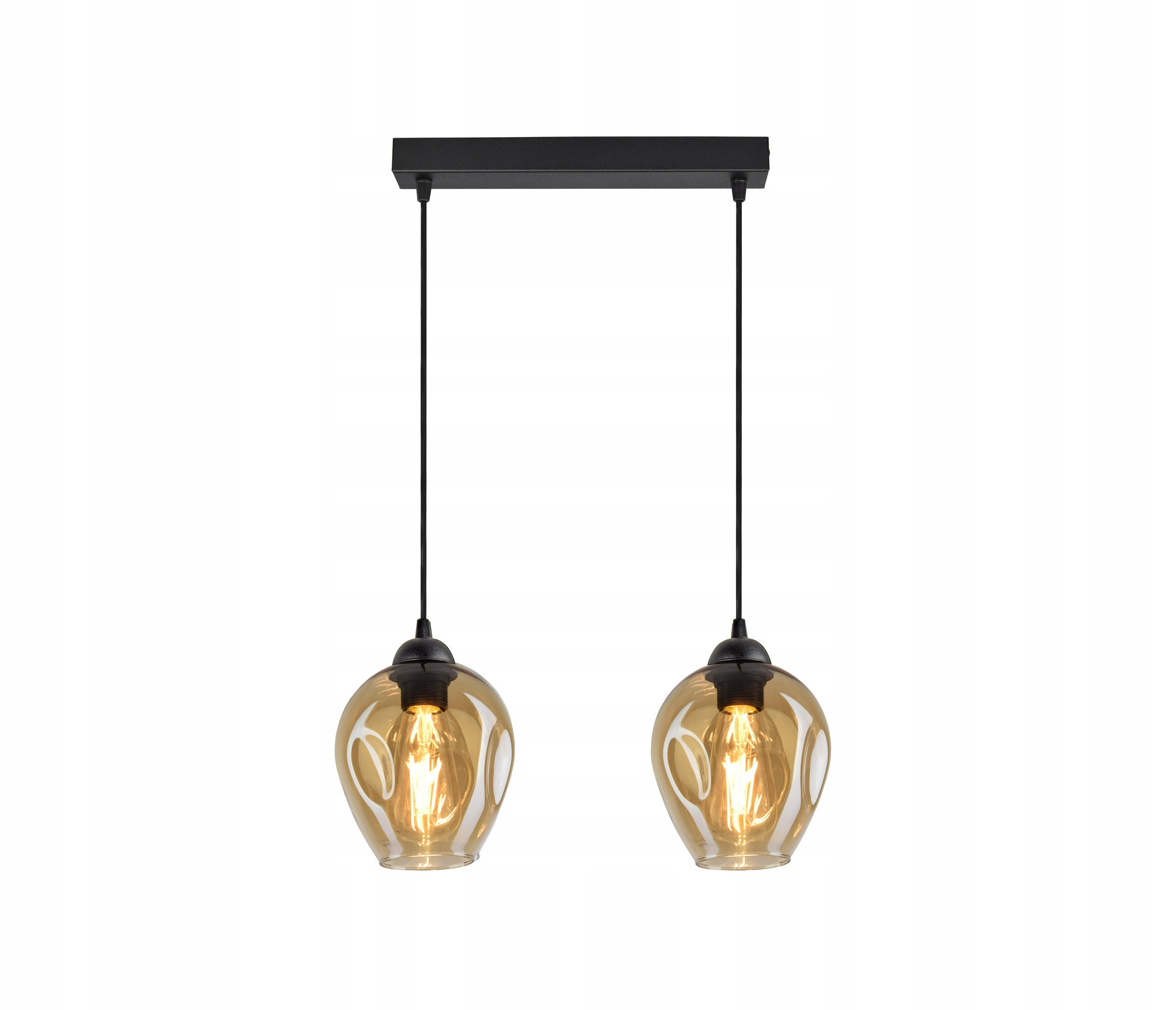 kiki design Pendelleuchte Schwarz, Transparent, Honig 37x80x15 cm