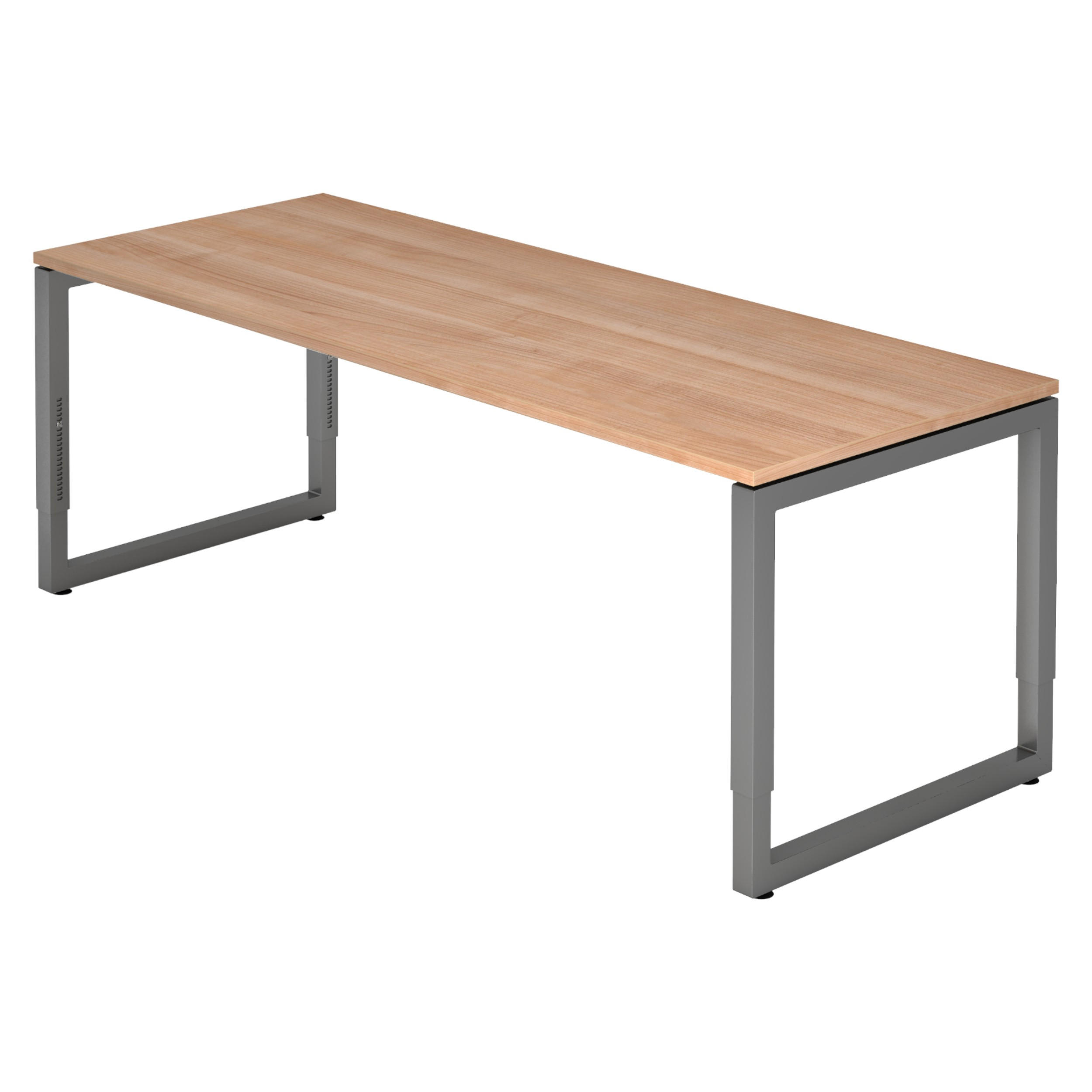 bümö Schreibtisch Nussbaum, Graphit 200x74x80 cm