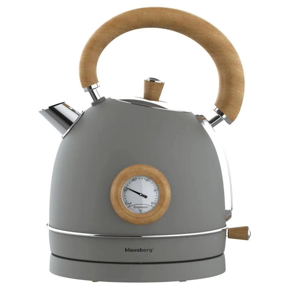 WASSERKOCHER ELEKTRISCH Grau 24/18.5/28.5 cm KB9009 - Grau, Metall (18.5/28.5/24cm) - Klausberg 