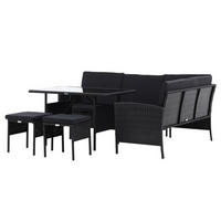 LOUNGESET - Schwarz, Kunststoff - home24