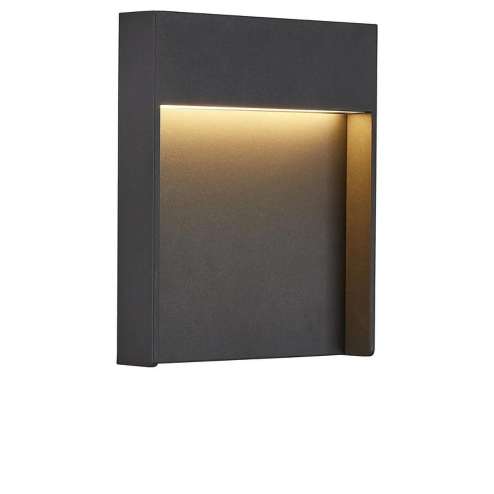 WANDLEUCHTE Flatt Anthrazit - Anthrazit, Metall (18/23/7cm) - SLV