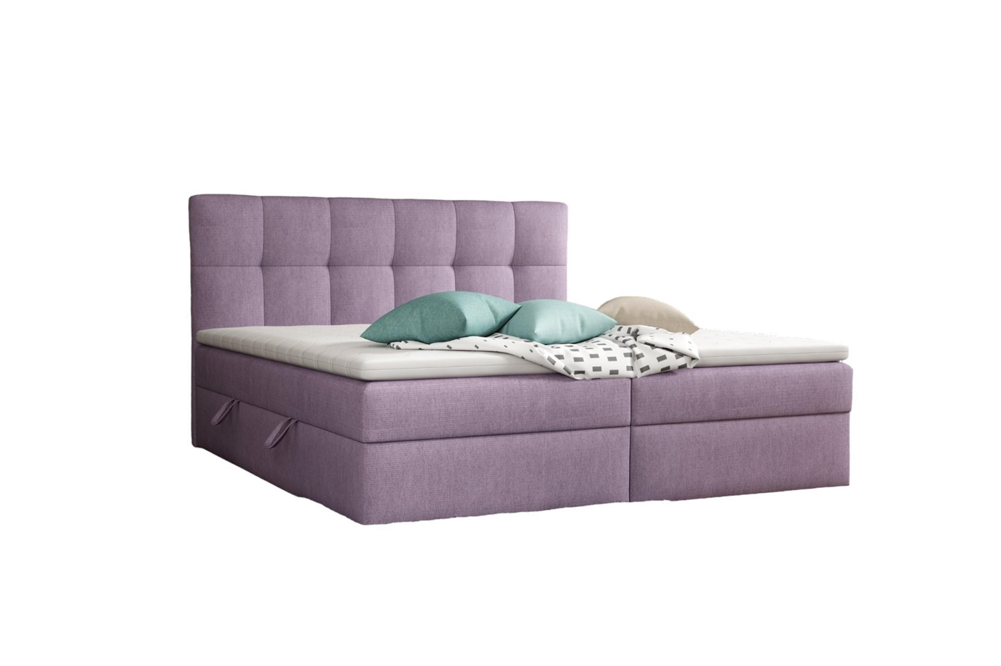 BOXBETT Arturo In Soro - Violett, Holzwerkstoff/Textil (160/200cm) - Fun Möbel
