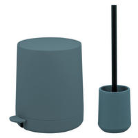 BAD-ACCESSOIRES-SET TESERO, Soft-Touch, blau - Blau, Kunststoff (22.5/25.5/25cm) - eluno
