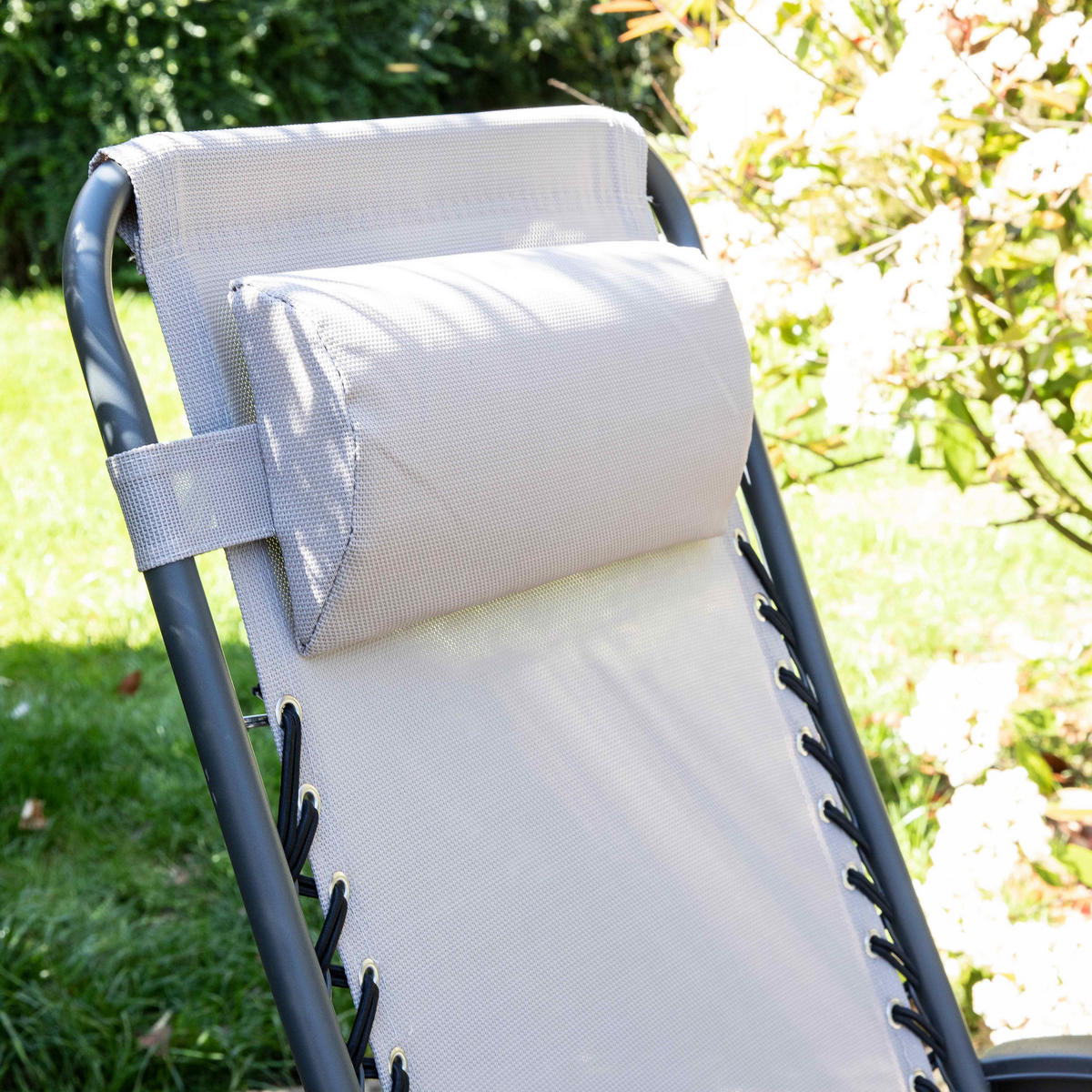 LOUNGESESSEL 2-tlg., Taupe - Taupe, Metall (160/110/65cm) - Oviala