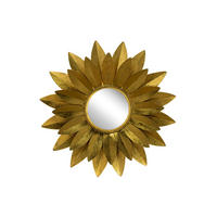 WANDSPIEGEL Gold 90/90 cm - Goldfarben, Metall (10.9/90/7cm) - KUNSTLOFT