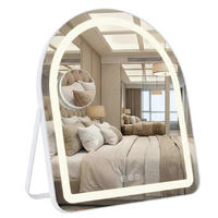 SPIEGEL Rea Led Glam White 40x45cm - Weiß, Metall (40/45/3cm) - REA