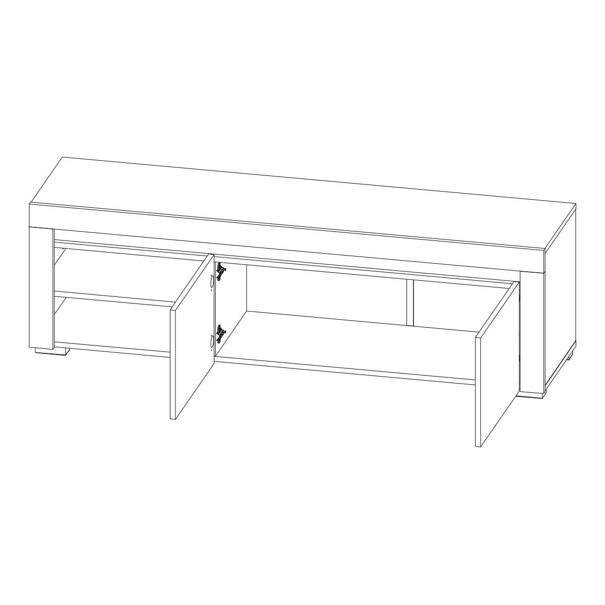 TV OMARICA Kasla Les in antracitno siva - siva, leseni material (152/47/39cm) - Petits-meubles