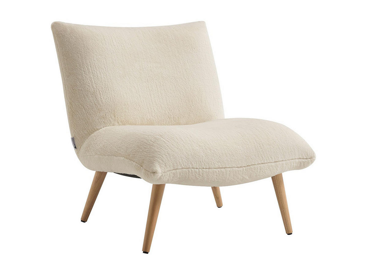 SESSEL aus Kunstfell - Beige - PEPITA - Beige, Textil (77/81/90cm) - Vente-Unique