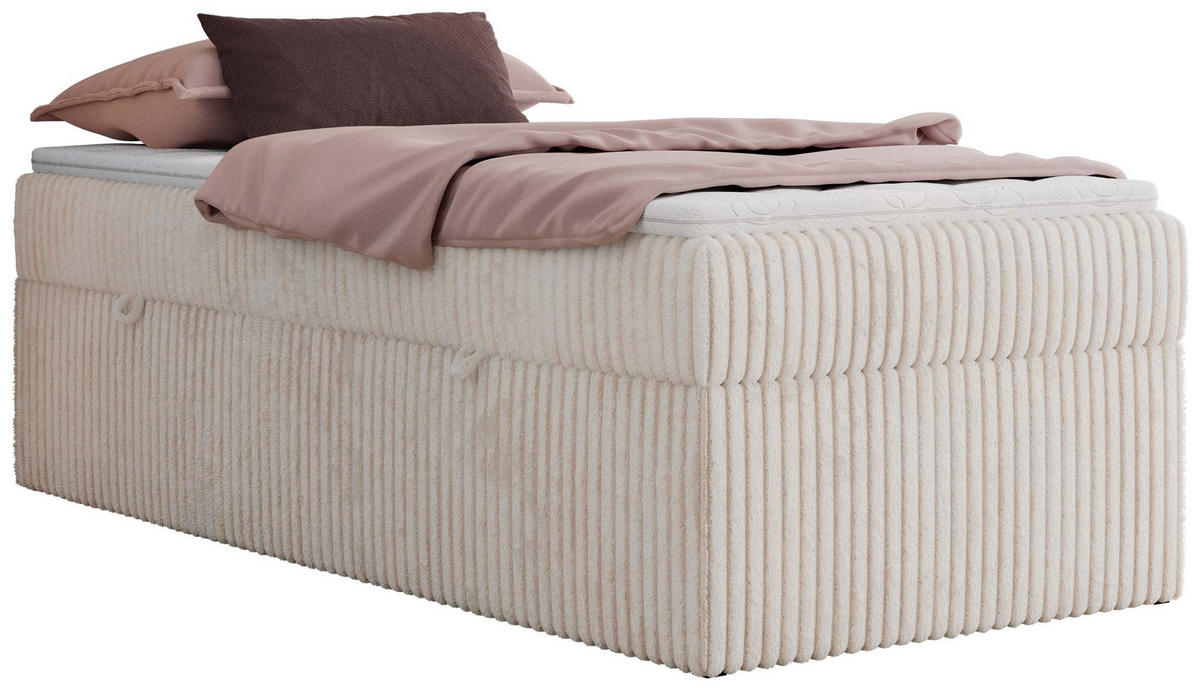BOXBETT ZERO 90/200 - Beige Cord - H4 - Topper T25 - Beige, Textil (90/200cm) - MKS