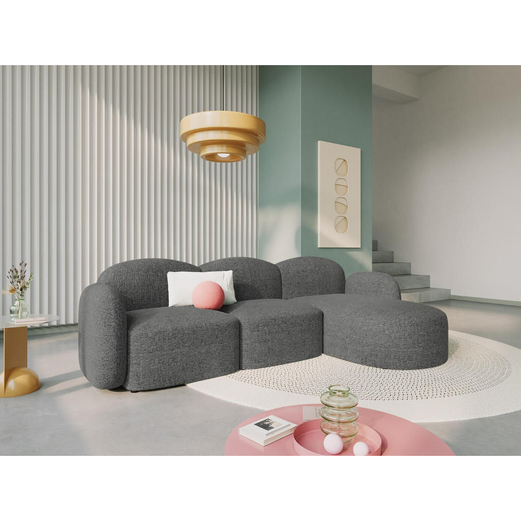 Thumbnail - Micadoni Ecksofa, Dunkelgrau, Textil, 4-Sitzer, L-Form, 272x155 cm, Hergestellt in Europa, Oeko-Tex®, Wohnzimmer, Sofas ...