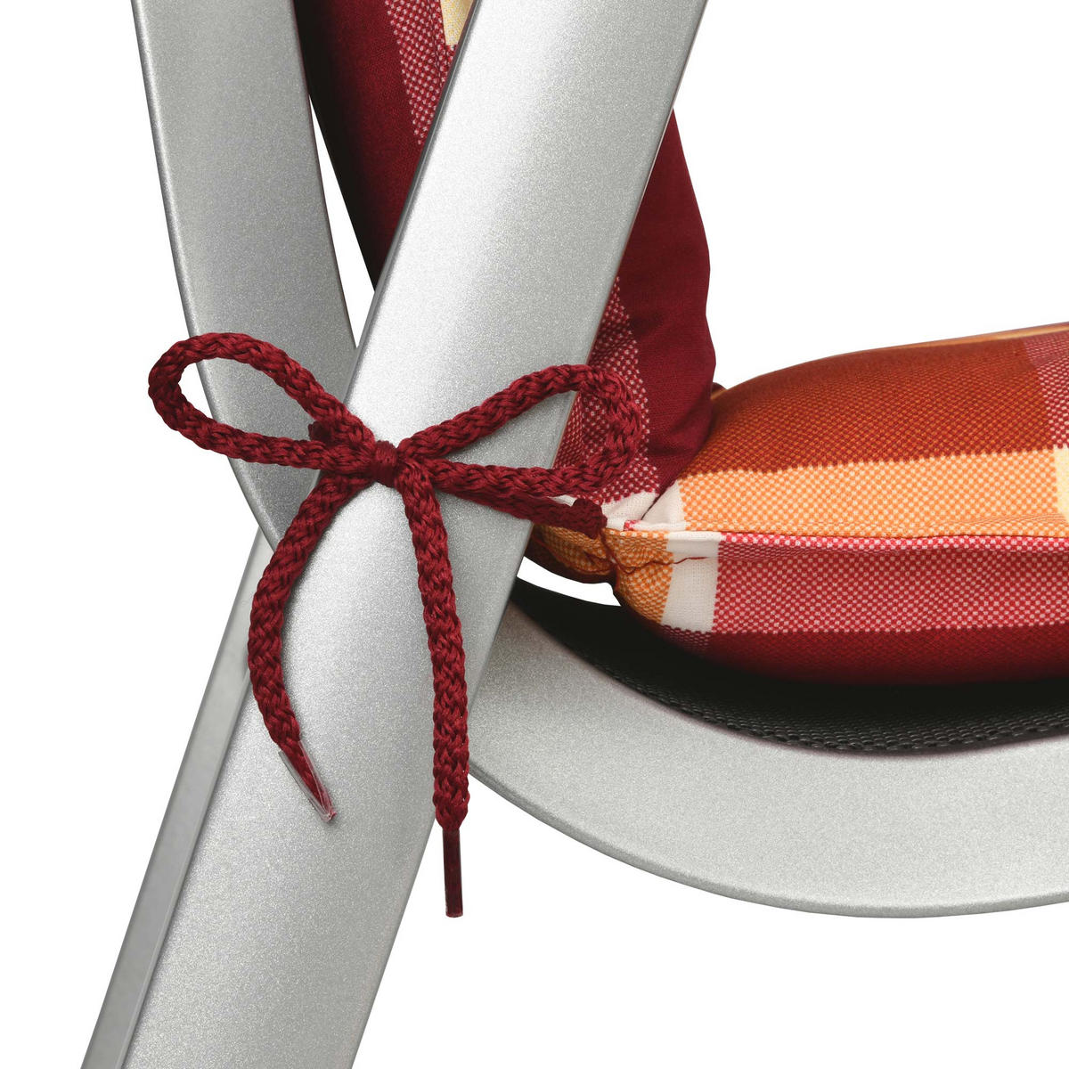 NIEDERLEHNERAUFLAGE Sunny BK 100/50/6cm Rot-Kariert 6tlg - Rot, Textil (50/6/100cm) - Beautissu 