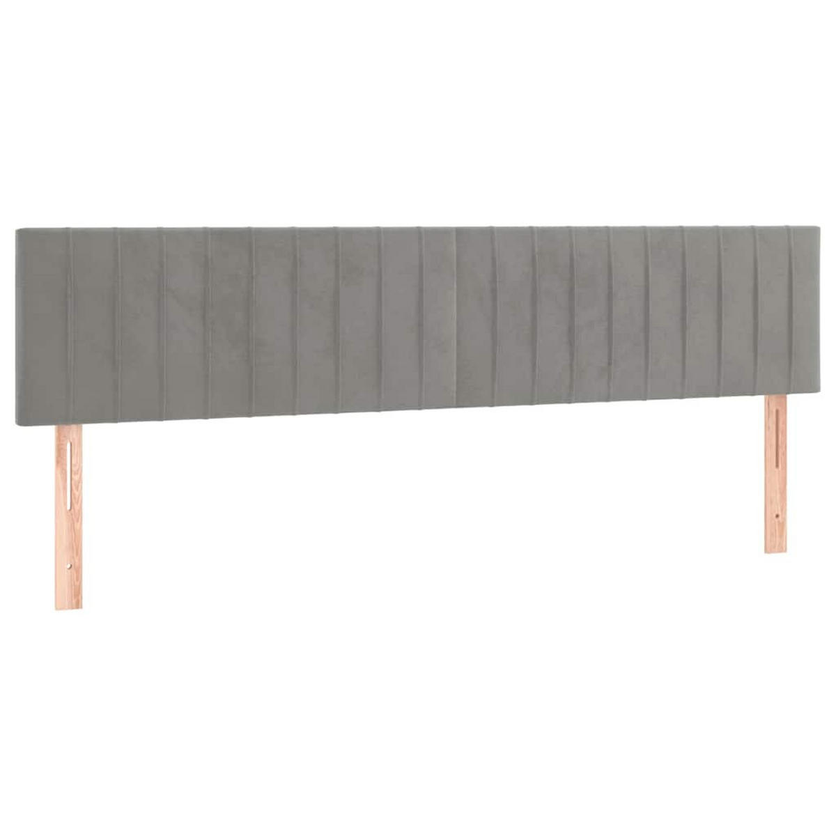 BOXSPRINGBETT 180/200 Cm Grau Samt - Grau, Textil (180/203cm) - vidaXL