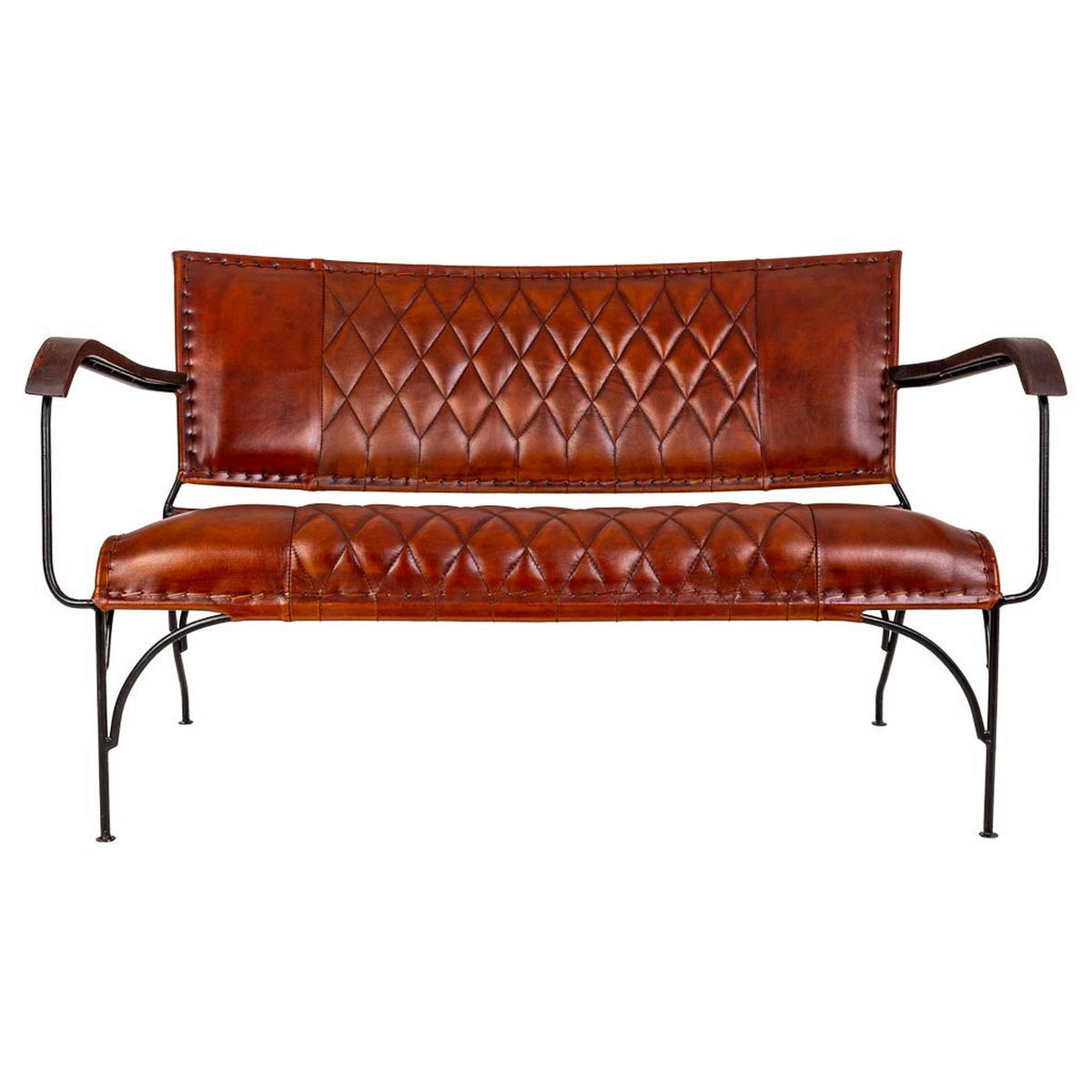 BANK aus Metal 127x71x76 cm - Braun, Metall (127/76/71cm) - Wanderlust