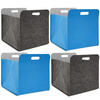 AUFBEWAHRUNGBOX 4er Set 33/38, graublau - Grau/Hellblau, Kunststoff (33/33/38cm) - Dunedesign