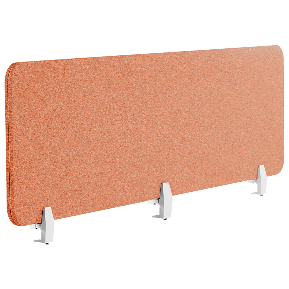 SCHREIBTISCHTRENNWAND 180 x 40 cm Hellrot Wally - Rot, Textil (180/40/2cm) - Beliani