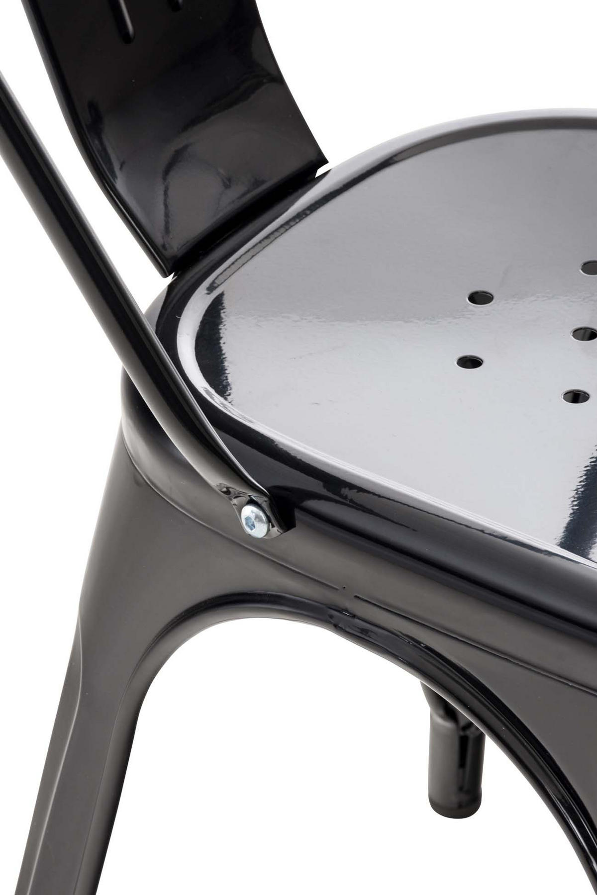 STUHL Metall schwarz - Schwarz, Metall (44/89/48cm) - CLP