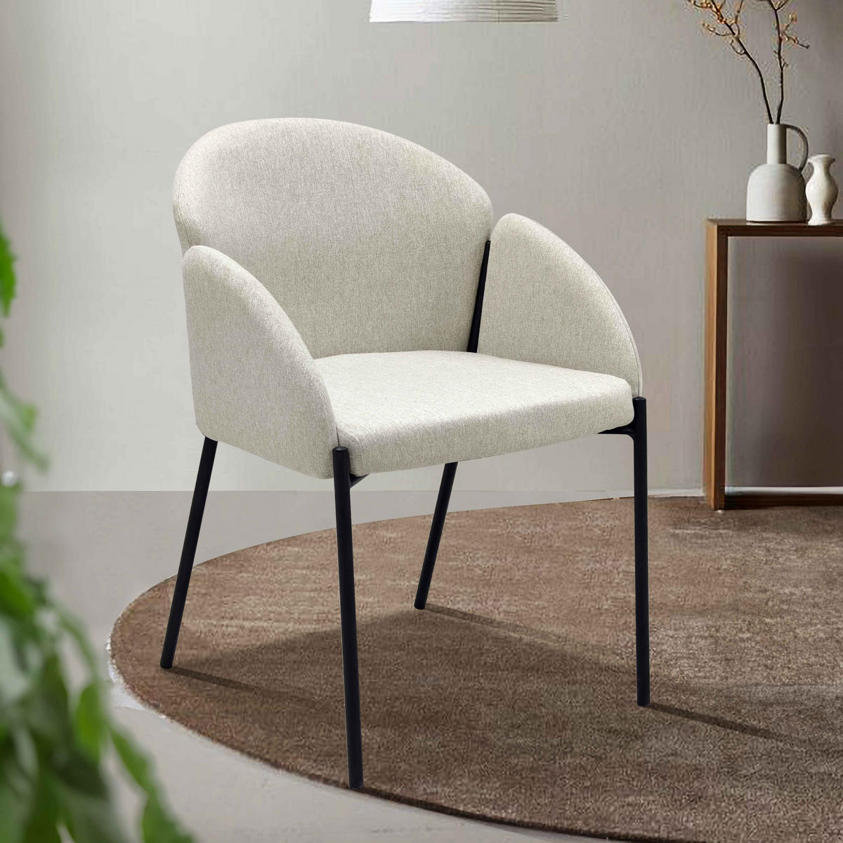 STÜHLE 2-tlg., Beigefarbe - Beige, Holz (60/78/70cm) - Oviala