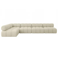 ECKSOFA modulares Sofa Samaro-L3 - 380x190x70 cm Beige Bouclé - Beige, Holzwerkstoff/Textil (380/190cm) - ALTDECOR