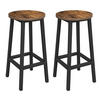 BARHOCKER 2er-Set Metall Dunkelbraun - Dunkelbraun, Holzwerkstoff (32/65/32cm) - Begryf