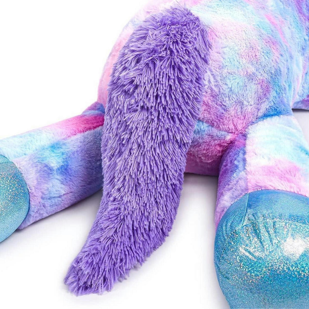 PLÜSCHTIER Einhorn 80 cm, blaues Regenbogen-Kuscheltier - Multicolor, Textil (16/19.1cm)