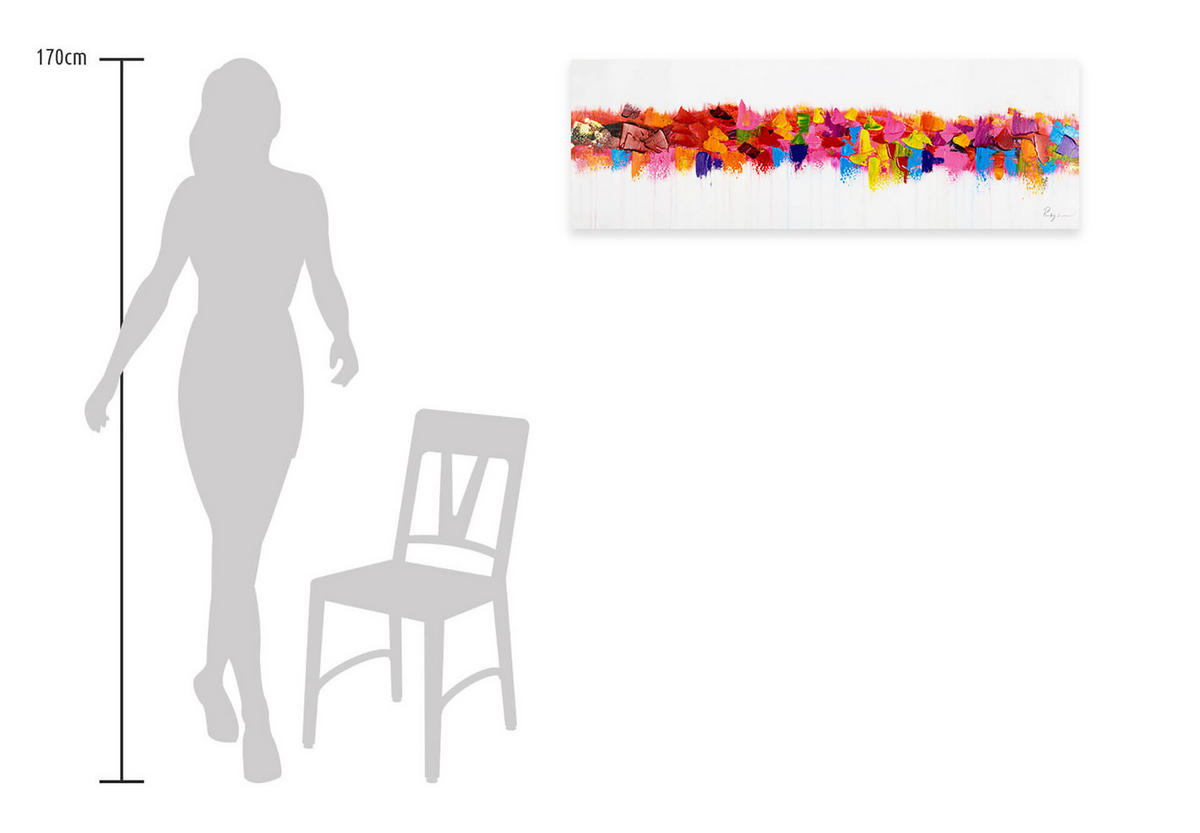 ÖLGEMÄLDE 120/40 cm - Multicolor, Holz/Textil (120/40cm) - KUNSTLOFT