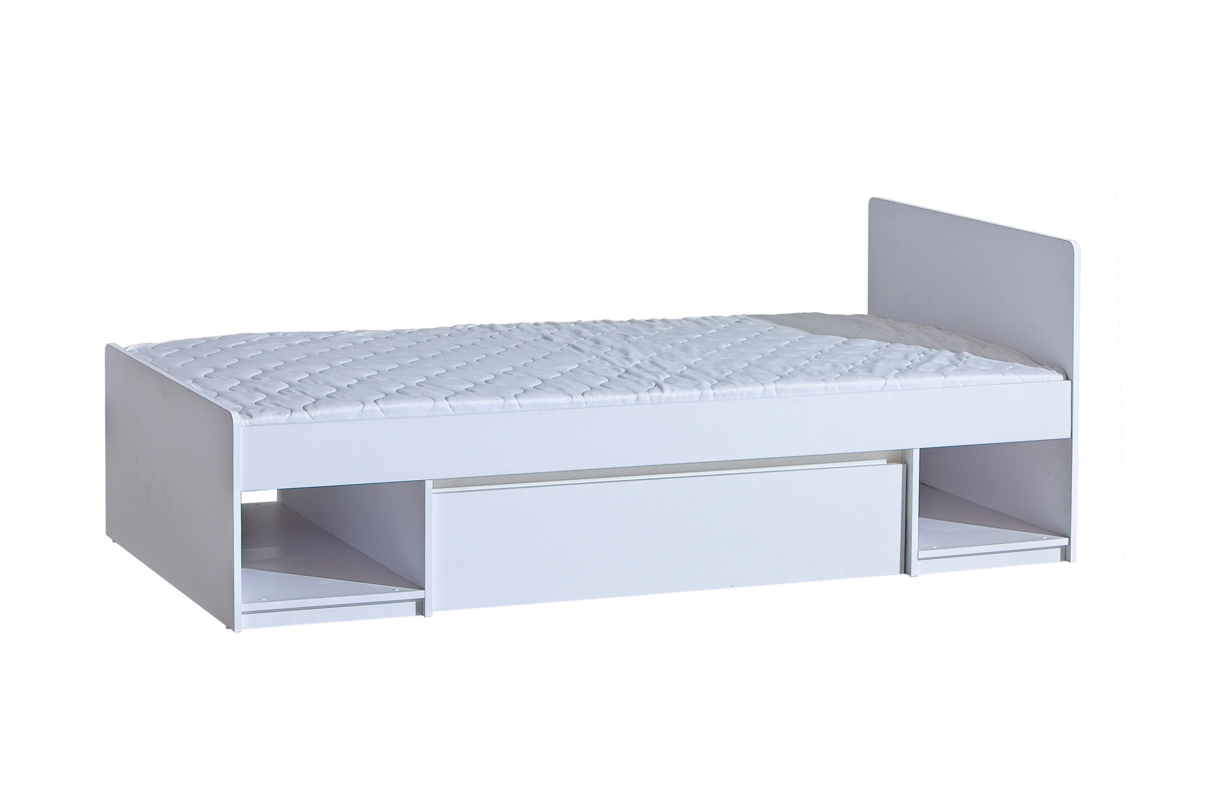 JUGENDBETT ARCO 09 90/195 in Weiß Arctic Matt - Weiß, Holzwerkstoff (90/195cm) - Deine Möbel 24