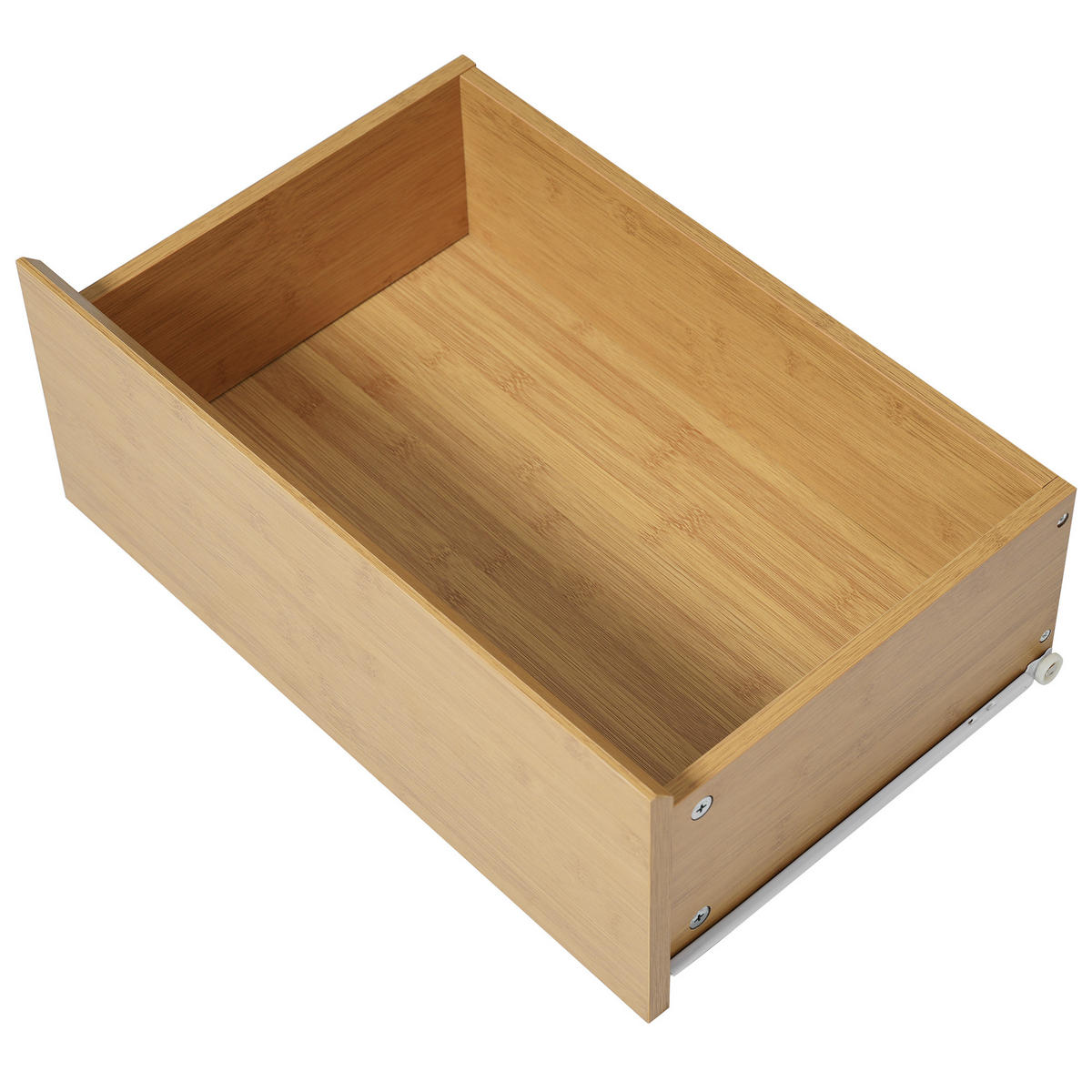 KOMMODE in Eichefarben mit Schubladen und Bambus-Regalen für Wohnzimmer, B160/T40/H75 cm - Eichefarben, Holzwerkstoff (160/75/40cm) - STILVORA