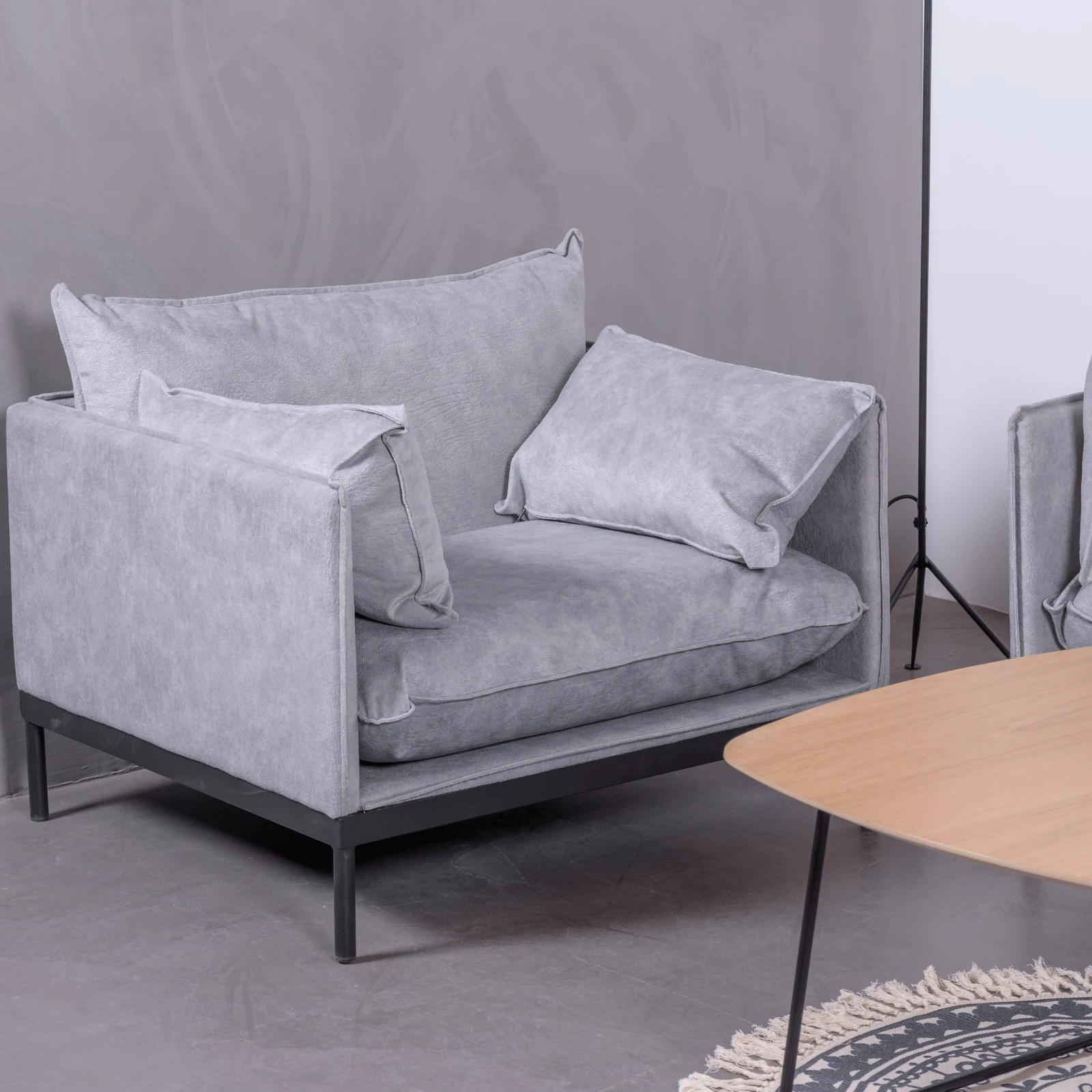 1-SITZER-SOFA Textil Grau - Grau, Textil (88/60/80cm) - Nest Dream