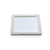 DEKOTABLETT Margot Perle 15/15/2 cm Glas - Perlmutt, Glas (2cm) - Mondex