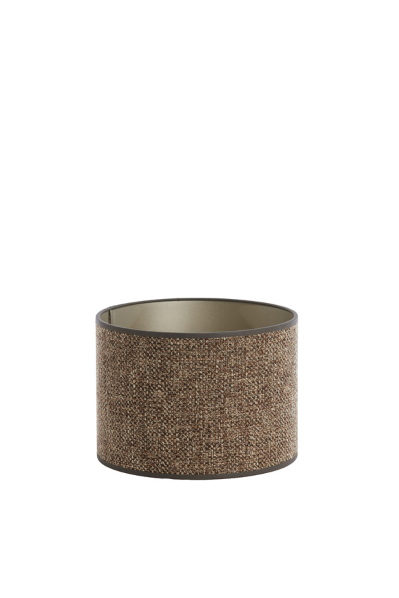 LAMPENSCHIRM Saverna Braun Ø25/18 cm - Braun, Textil (25/25/18cm) - Light & Living