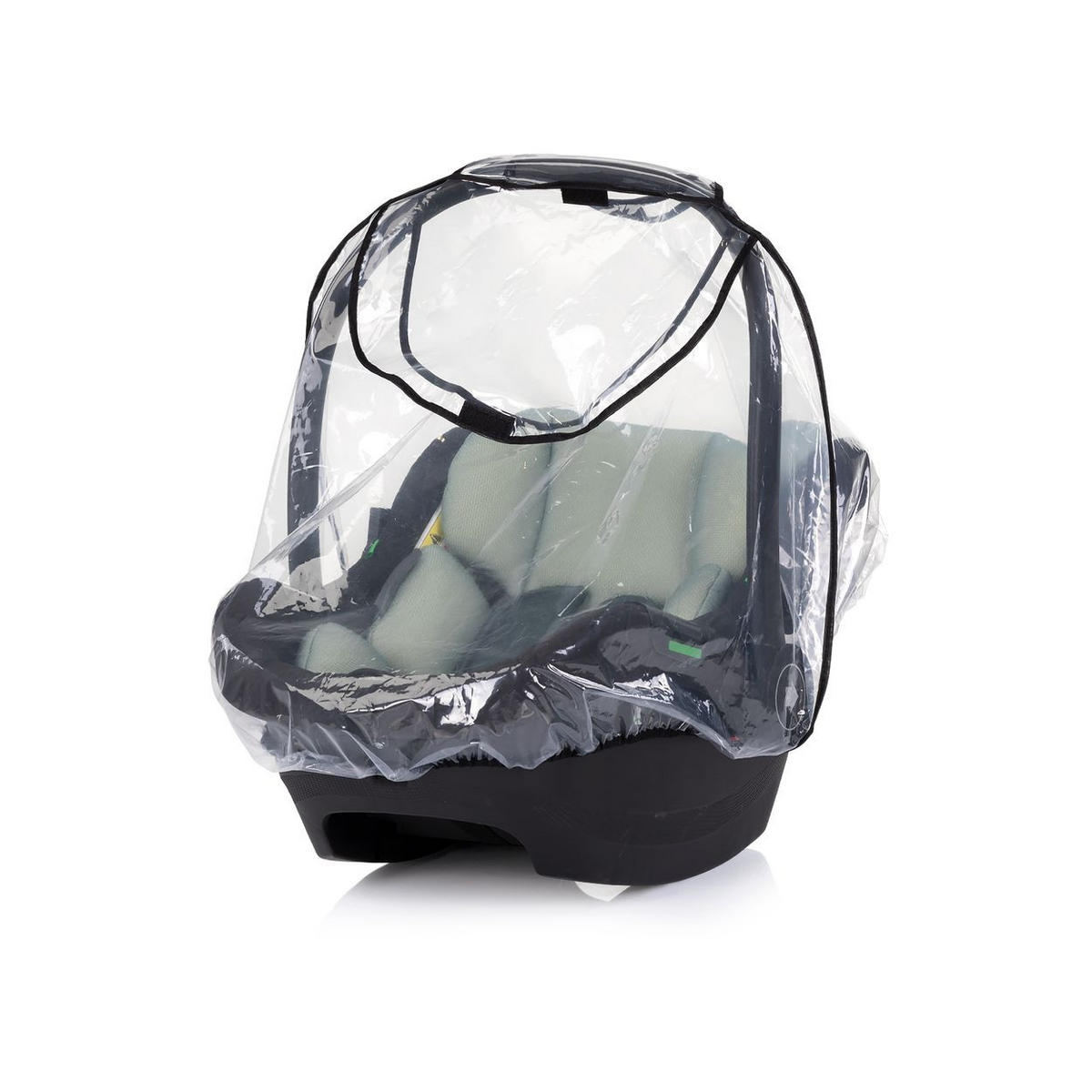 KINDERAUTOSITZZUBEHÖR Babyschalen-Regenschutz DKKSTK025 transparent Polyester, wasserdicht, transparent, ab Geburt, leicht zu reinigen - Schwarz, Textil (19/2/15cm) - Chipolino
