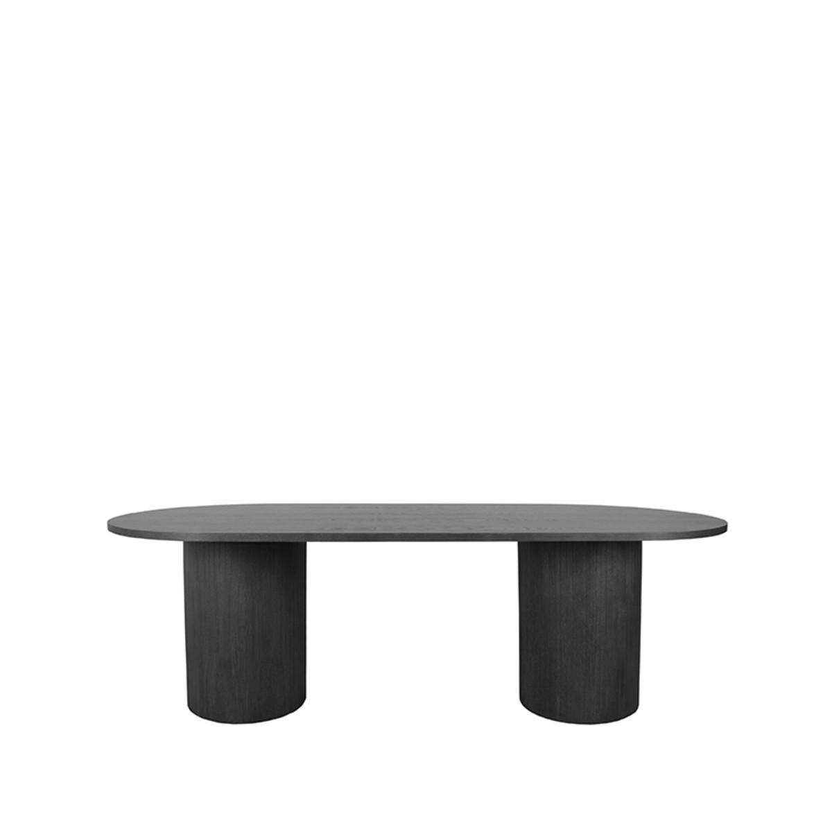 ESSTISCH Oliva Schwarz 120/240/75 cm - Schwarz, Holz (120/240/75cm) - LABEL51