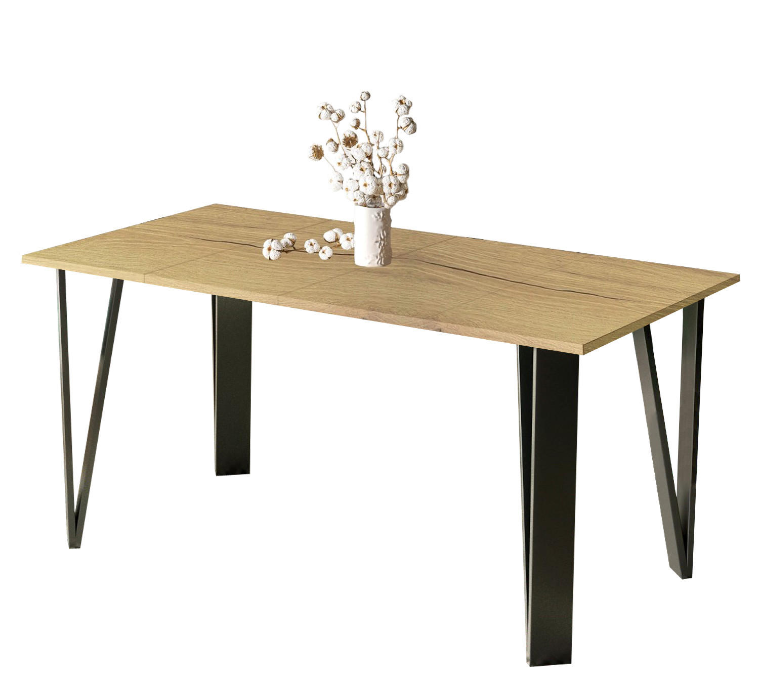 Endo-Moebel Esstisch Eiche 80x76x80 cm