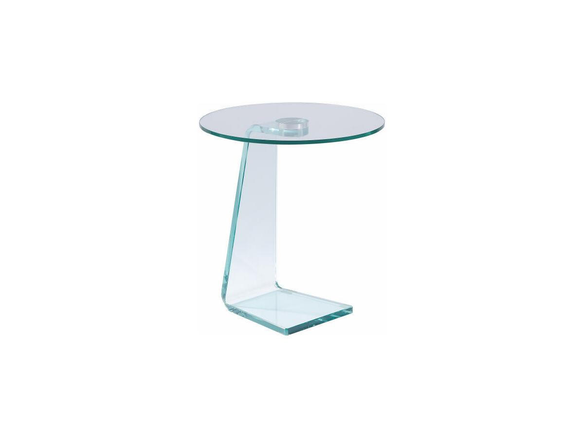 BEISTELLTISCH - Sicherheitsglas - ERVILA - Transparent, Glas (45/45/50cm) - Vente-Unique