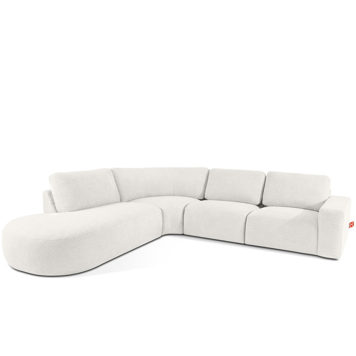 ECKSOFA LINKS ZUCCO, Ecru - Ecru, Holz/Holzwerkstoff (304/293cm) - KONSIMO®