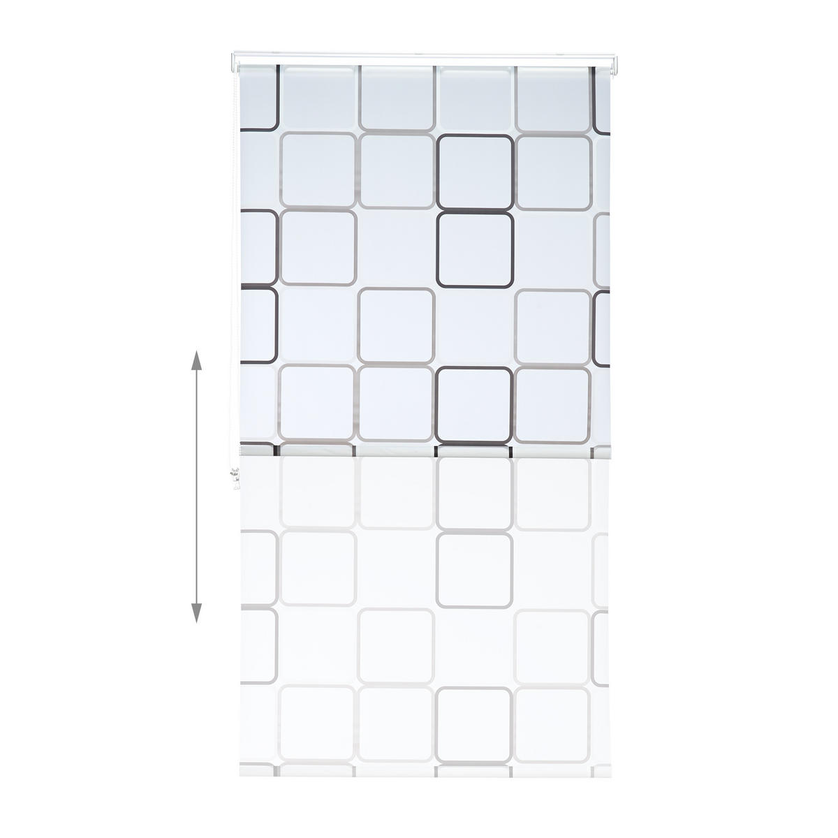 DUSCHROLLO - Weiß, Kunststoff/Metall (100/5cm) - Relaxdays