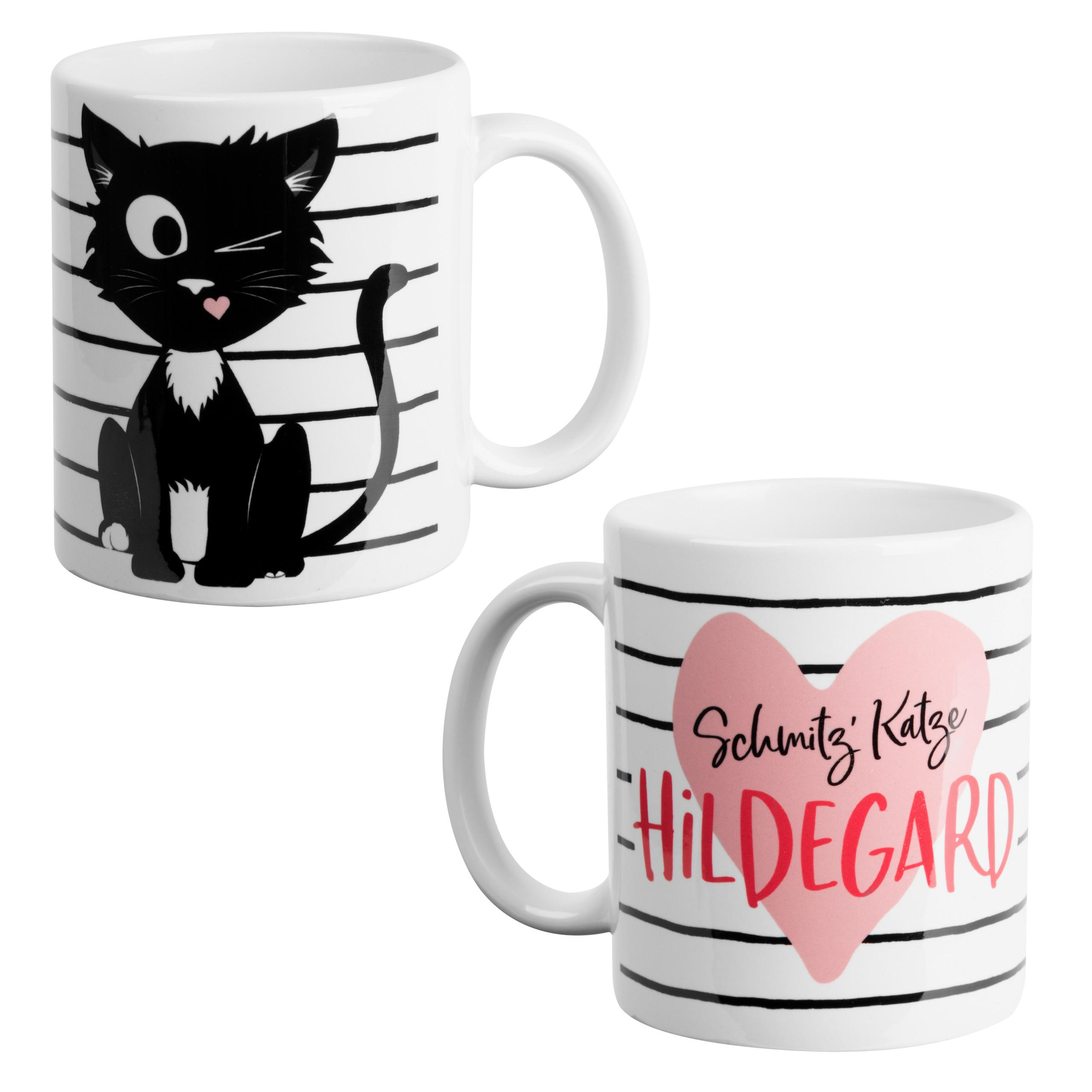 KAFFEEBECHER Ralf Schmitz Hildegard Schmitz' Katze Weiß 320 ml - Weiß, Keramik (0.32L) - United Labels