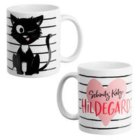 KAFFEEBECHER Ralf Schmitz Hildegard Schmitz' Katze Weiß 320 ml - Weiß, Keramik (0.32L) - United Labels