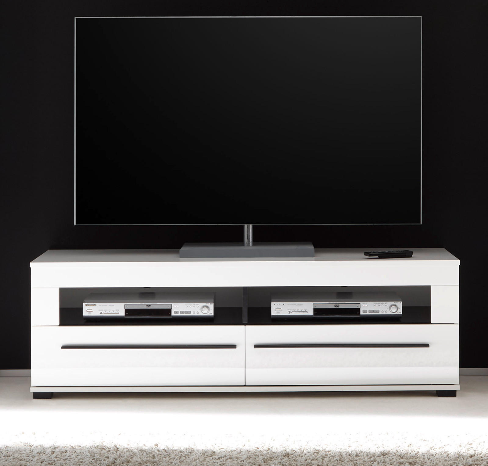 TV-LOWBOARD weiß Hochglanz, TV-Unterteil 140 x 47 cm - Weiß Hochglanz, Holzwerkstoff (140/47/42cm) - Furn.Design