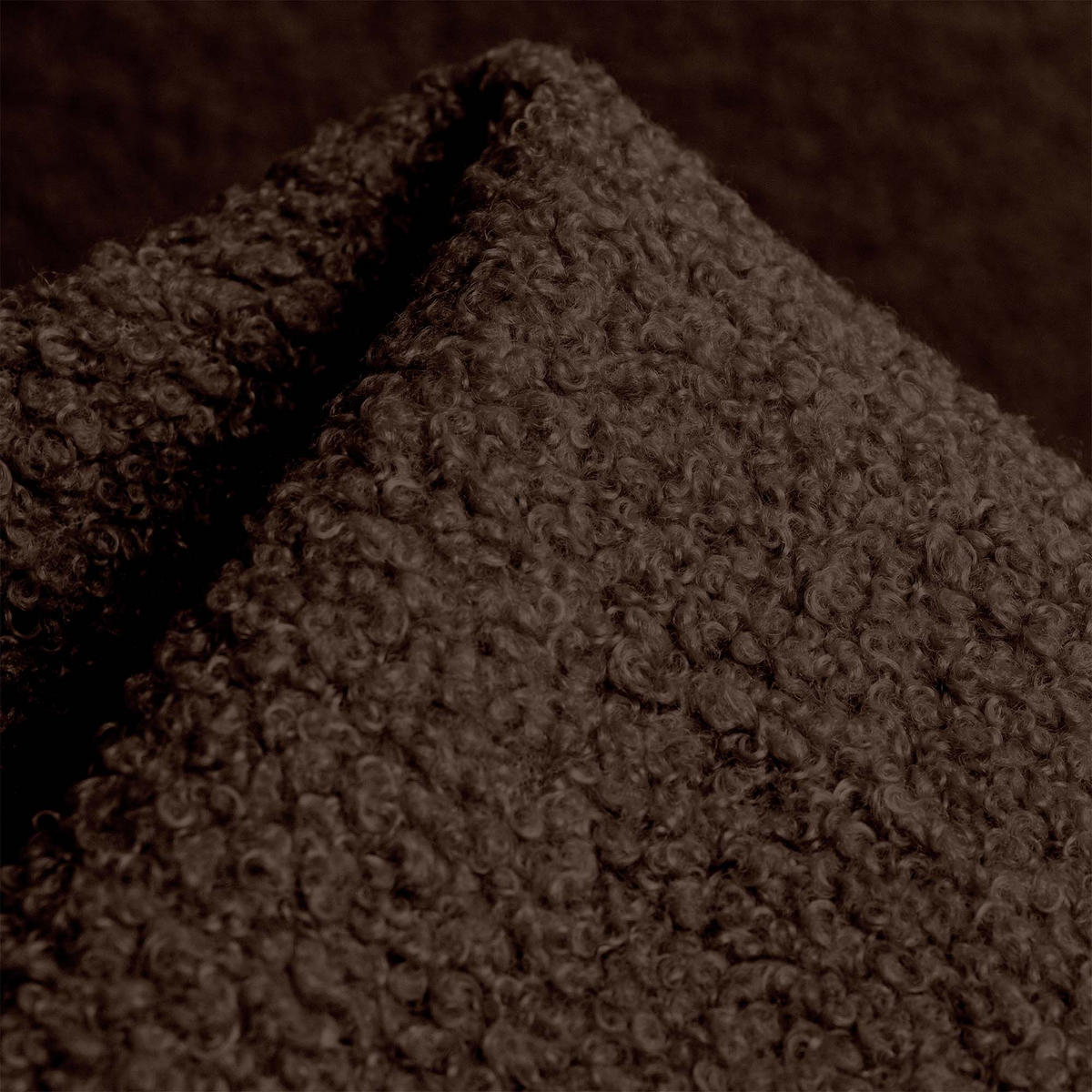 SITZSACK Halbmond 54/36/35 cm, weicher Bouclé 315 g/m², Dunkelgrau - Braun, Textil (36/35/54cm) - Dreamroots