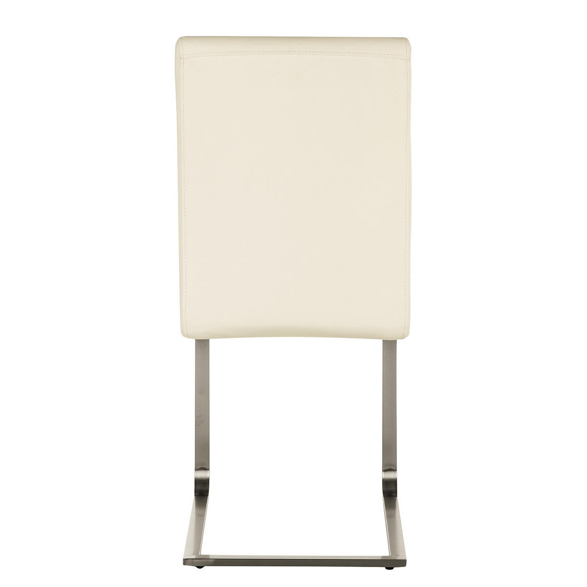 FREISCHWINGER - 2er-Set - Echtleder - Edelstahlfarben/Creme, Leder/Metall (44/98/58cm) - home24