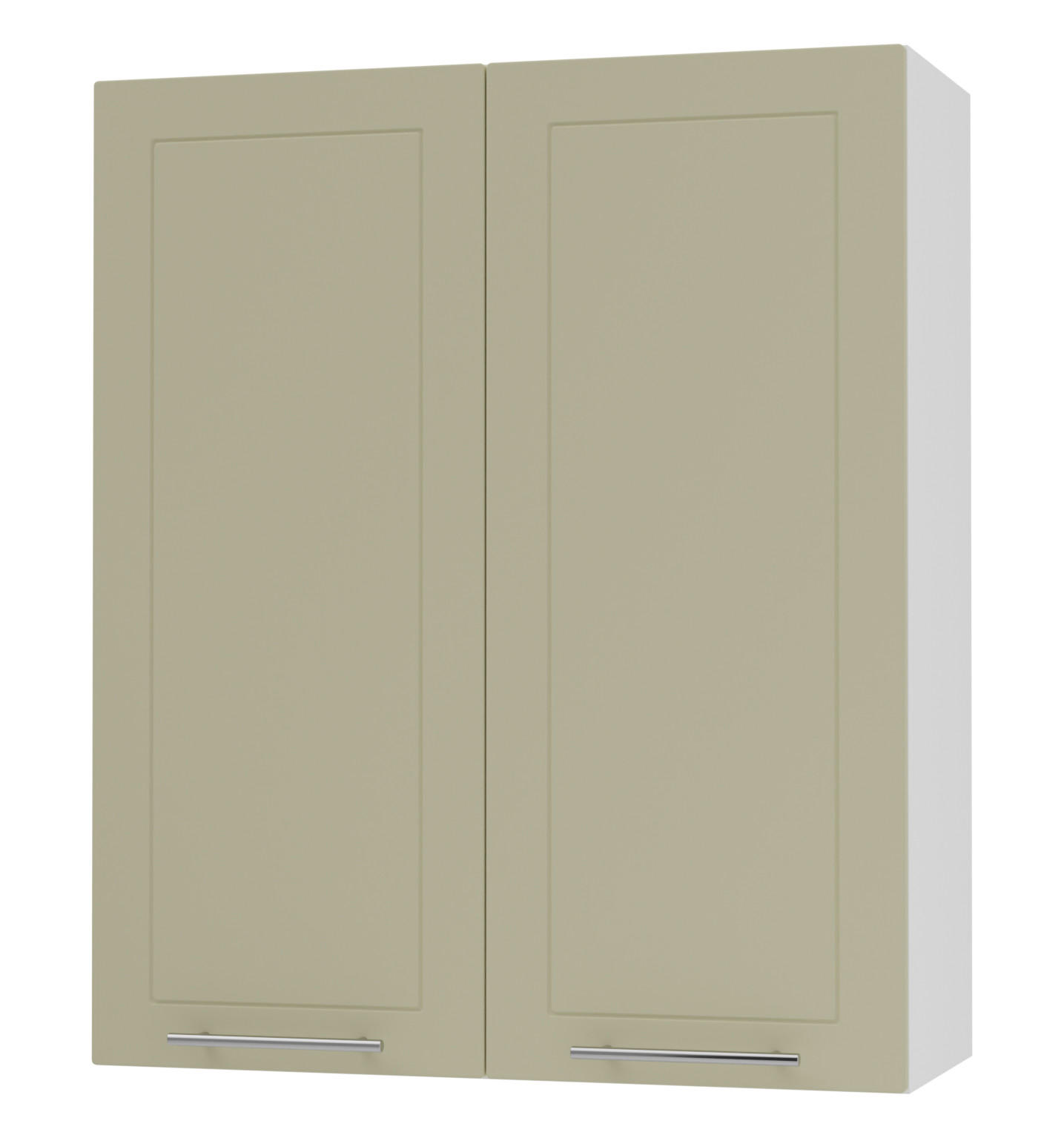 Feldmann-Wohnen Küchenhängeschrank Creme, Weiß 80x96x32.5 cm