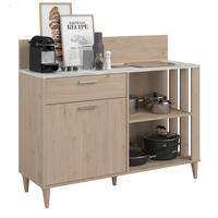 ANRICHTE Eiche, grau Küchenschrank und Buffet 120 cm - Eichefarben/Grau, Holzwerkstoff (120/100/41cm) - Parisot Meuble