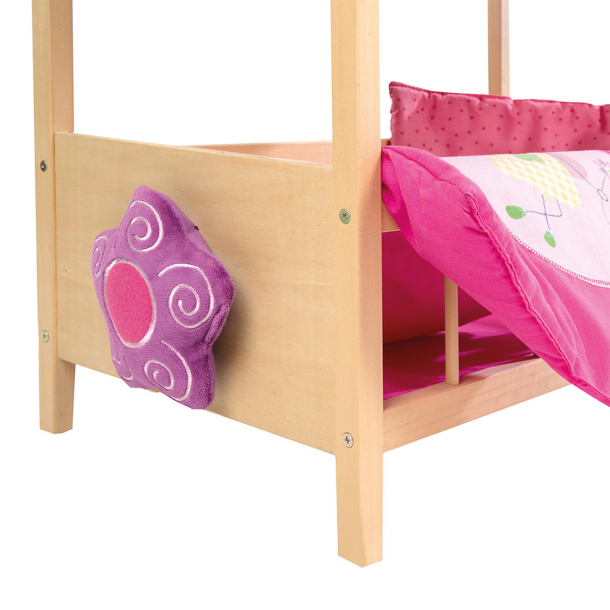 PUPPENETAGENBETT Happy Fee - Naturfarben, Holz (57/57/31cm) - Roba